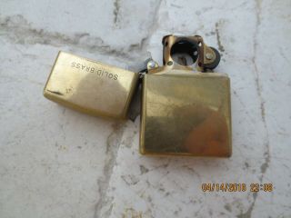 Zippo Lighter Solid Brass