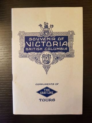 Souvenir Of Victoria British Columbia 1920 