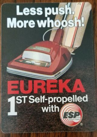 Rare Vintage Eureka Vacuum Playing Cards With A Full Deck