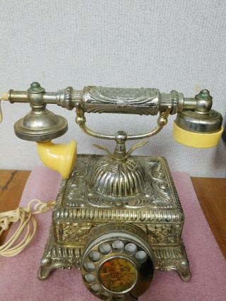 Vintage Rotary Dial Gold Princess Phone