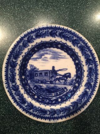 B&o Railroad China Dining Car Lamberton Butter Pat Deep Blue Color