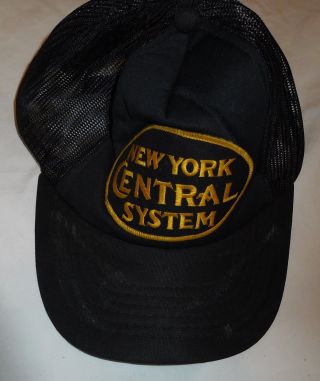 Vintage York Central System Railroad Hat Cap Adjustable Trucker Style