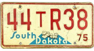 99 Cent 1975 South Dakota Truck License Plate Lincoln County R38 Nr