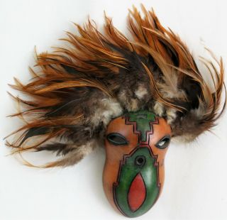 African Tribal Mask Hand Carved Miniature Very Rare And Desirable