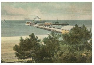 (e 50) Postcard - Australia - Very Old - Vic - Portarlington - Wharfs And Ferry