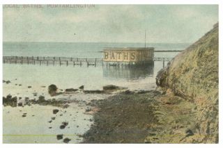(e 50) Postcard - Australia - Very Old - Vic - Portarlington - Local Baths