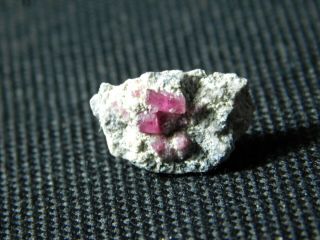 Two Little 100 NATURAL RED Emerald Bixbite or Red Beryl Crystal From Utah 1.  8 e 6