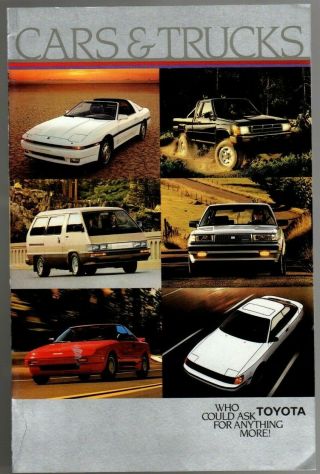 1986 Toyota Supra Celica Mr2 Corolla Gt - S 4 Runner Sales Brochure