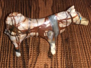Zuni Carved Picasso Marble Horse Fetish Signed