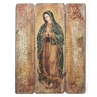 17 " H Our Lady Of Guadalupe Plaque Mdf Decorative Panel Joseph 