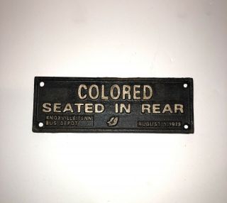 Cast Iron Segregation Whites Only Sign