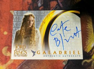 Lord Of The Rings Ttt Autograph Card Cate Blanchett As Galadriel Tops