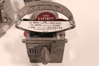 Vintage Duncan Parking Meter Mechanism 2 Hour Limit 5 10 25 Cent Model 60 76