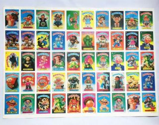 Garbage Pail Kids Series 2 Os2 Uncut Sheet Of 50 Cards 1985