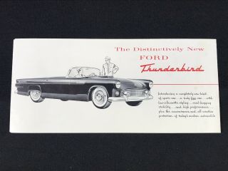 Vtg 1954 Ford Thunderbird T - Bird Car Dealer Sales Brochure