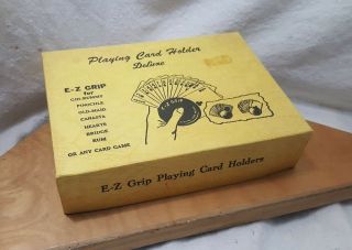 Vintage Playing Card Holder Set E - Z Grip Nos