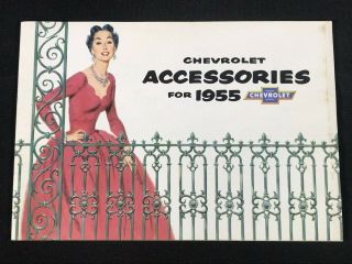Vtg 1955 Chevrolet Chevy Accessories Car Dealer Sales Brochure