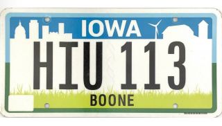 Recent Updated Graphics Iowa License Plate Hiu113