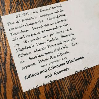 Great Edison Phonograph Post Card - A250 Diamond Disc 6