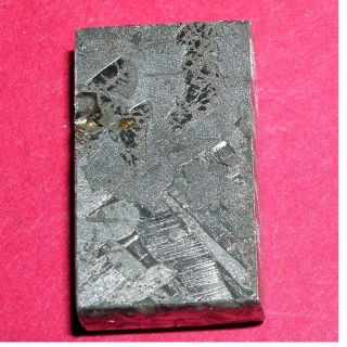 Seymchan Pallasite Meteorite 9.  6 Gram Etched Slice