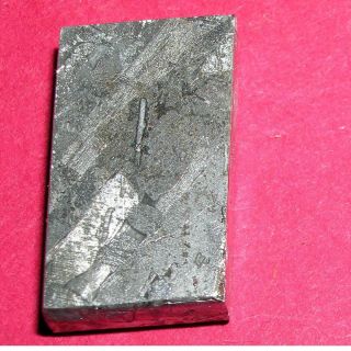 Seymchan pallasite meteorite 9.  6 gram etched slice 2