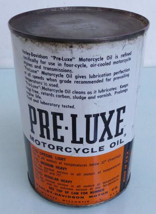 1950 ' s HARLEY DAVIDSON MOTORCYCLE OIL CAN SIGN PANHEAD SHOVELHEAD PRE LUXE FLH 3