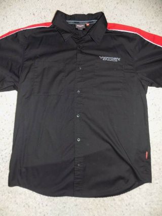 Cool Mens XL Victory Motorcycles USA Black 2 Pocket Button Down Shirt 5
