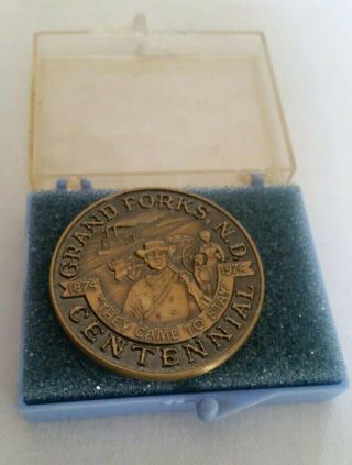 1874 - 1974 Centennial Coin Grand Forks North Dakota Pioneer Nd