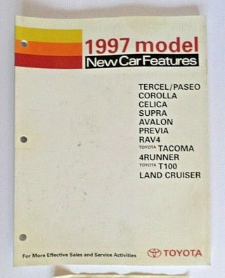 1997 Toyota Tercel/paseo,  Corolla,  Celica,  Supra,  Avalon,  Previa,  Rav4,  Tacoma,  4runner