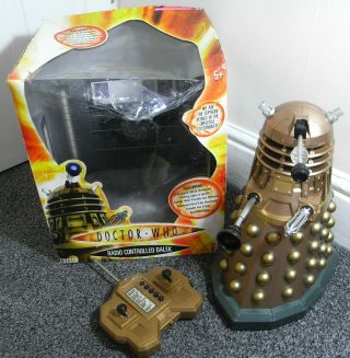 Doctor Who - Remote Control Dalek - Bronze 12” Talking - Used/good - Boxed (a/f)