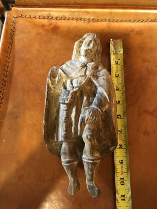 Antique 19th Century Hand Carved Wood Spanish Colonial Santo saint 3