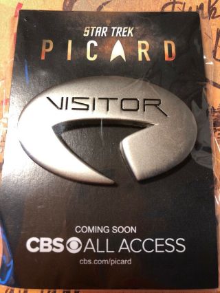 Star Trek Picard Visitor Pin - Sdcc 2019 - Cbs All Access Comic Con
