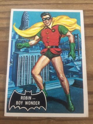 Vintage 1966 Batman Trading Card “robin Boy Wonder”