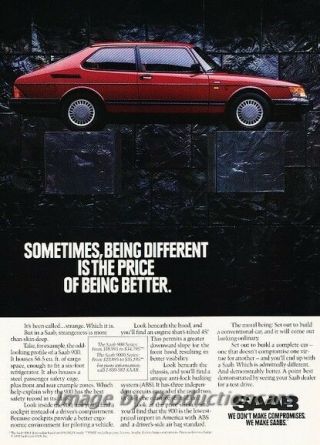 1991 Saab 900 Coupe Advertisement Print Art Car Ad J798
