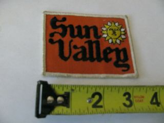 Vintage Ski Patch Sun Valley Embroidered Idaho Ski Resort Nos Old Orange