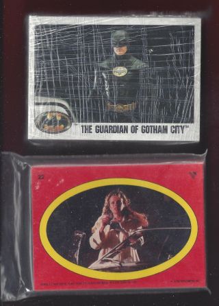1989 Topps Batman Movie Series 1 Complete Card Set 1 - 132 With Stickers Nm To M