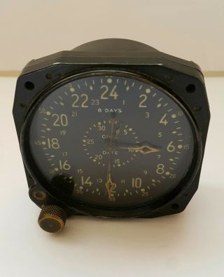8 - Day Civil Date Indicator Wwii Clock Cockpit Aircraft Submarine Navy Waltham