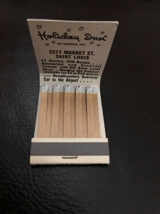 Vintage Full Matchbook Holiday Inn St Louis Missuori Opening 1965 5