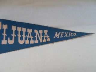 Small Vintage Tijuana Mexico Souvenir Pennant - Bull Fighter 4