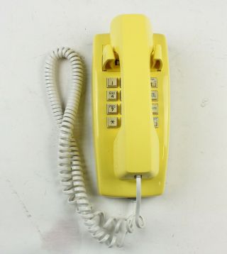 Vintage At&t Yellow Gold Push Button Wall Phone
