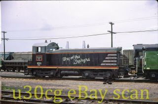 Bn Burlington Northern Sw7 131 Cb&q Kansas City,  Ks 1970 - Slide