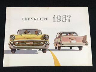Vtg 1957 Chevrolet Chevy Car Dealer Sales Brochure