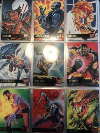 Fleer Ultra X - Men 1995 Complete 150 Card Set