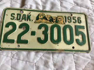 1956 South Dakota License Plate 4 1300