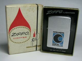 Zippo Lighter Box 1972 Pipeliners Union 798