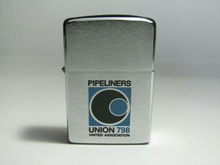 Zippo Lighter Box 1972 Pipeliners Union 798 2