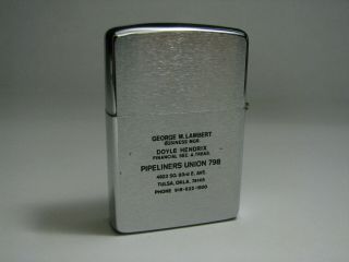 Zippo Lighter Box 1972 Pipeliners Union 798 4