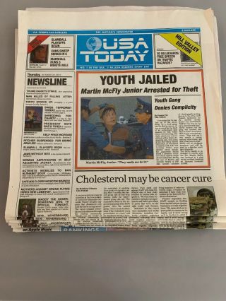 Actual Usa Today Newspaper Back To The Future 2 October 22,  2015 Rare