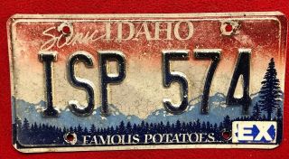 1990s Idaho State Patrol Police License Plate