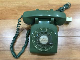 1970 Rotary Dial Phone Avocado Green Western Electric Bell System Cd 500